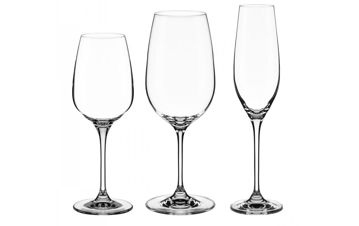Sola Premium Weingläser-Set – 18-teiliges Set, 210/340/570 ml, Kristallglas, spülmaschinenfest