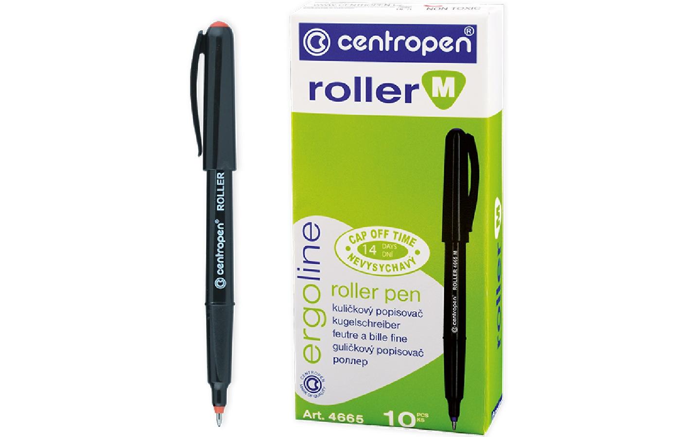 Büromaterial Centropen – Tintenroller, 0,6 mm, Rot – 10 Stk.