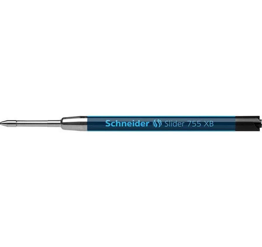 Schneider Schreibgeräte Schneider Kugelschreiber-Mine Slider 755 XB für Parker – Schwarz, 0,7 mm, dokumentenecht, geruchsarm