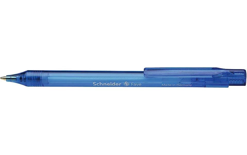 Schneider Schreibgeräte Fave Kugelschreiber – 50er Pack, Blau, Spitze 0,5 mm, nachfüllbar