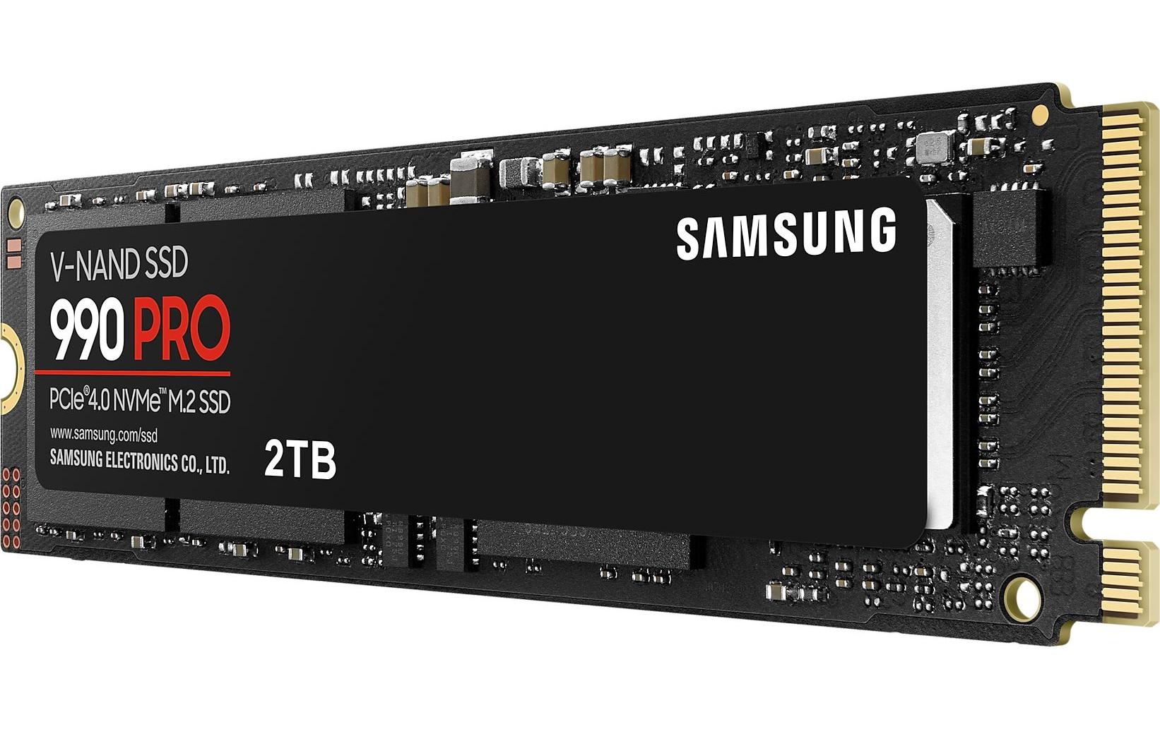 Samsung 990 PRO – 2 TB M.2 2280 NVMe PCIe 4.0 x4, 7'450/6'900 MB/s – für PC