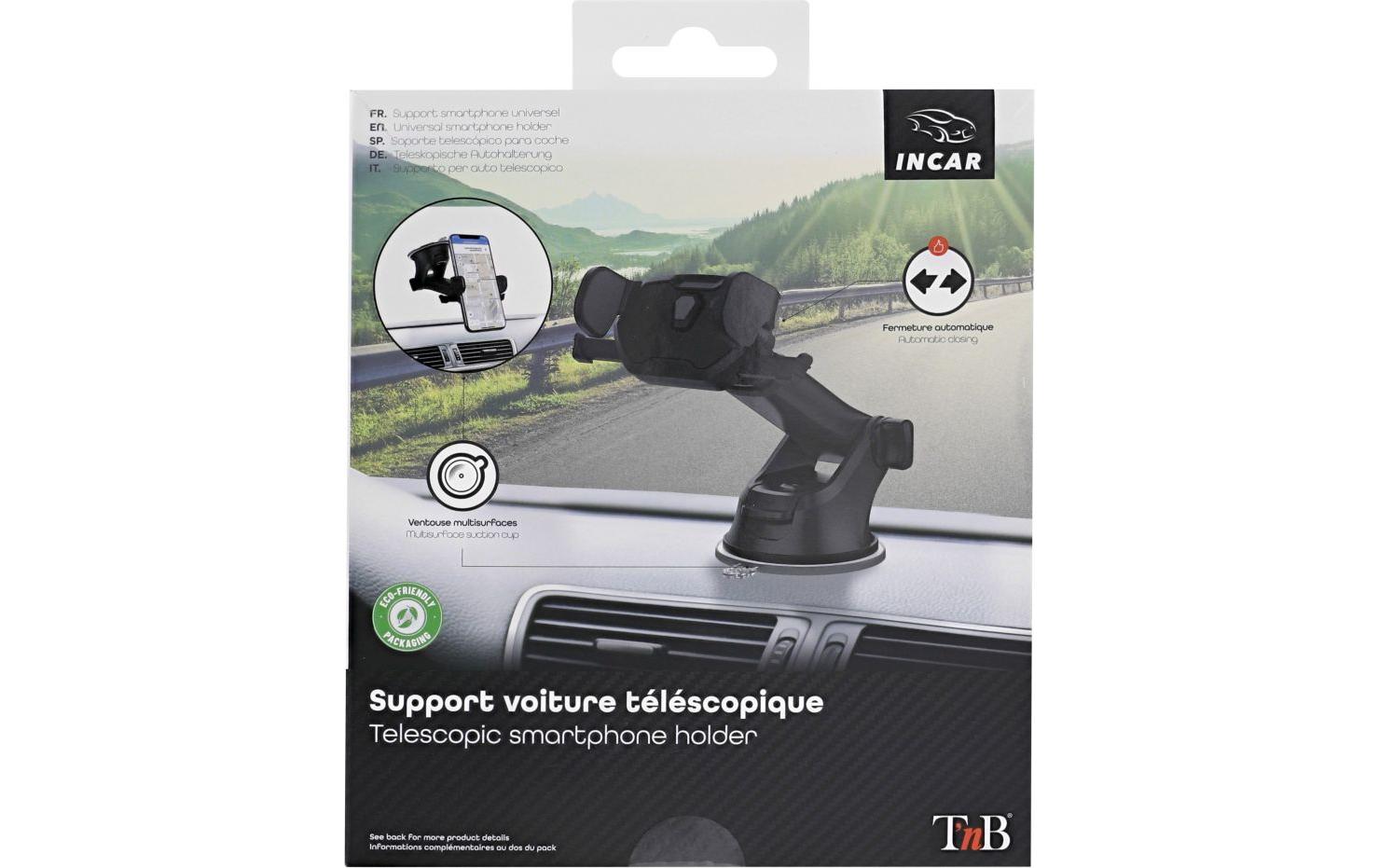 T`nb TB-UHOLDPRO – Auto-Halterung (passiv) – Saugnapf, 360° – Windschutzscheibe/Armaturenbrett – Schwarz