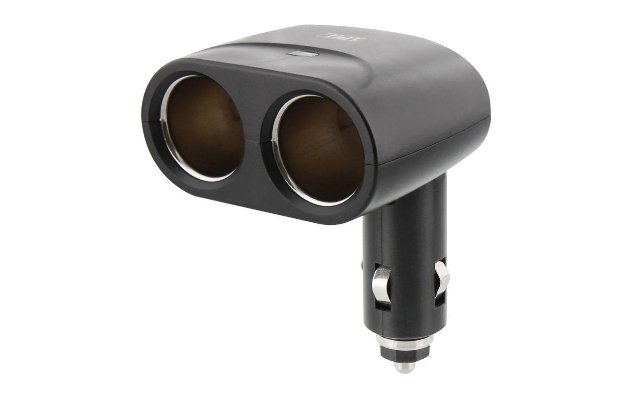 T`nb T'nB TB-ACDI034699 Reiseadapter 12 V KFZ-Stecker zu 2× KFZ-Buchse – 54 W – Schwarz