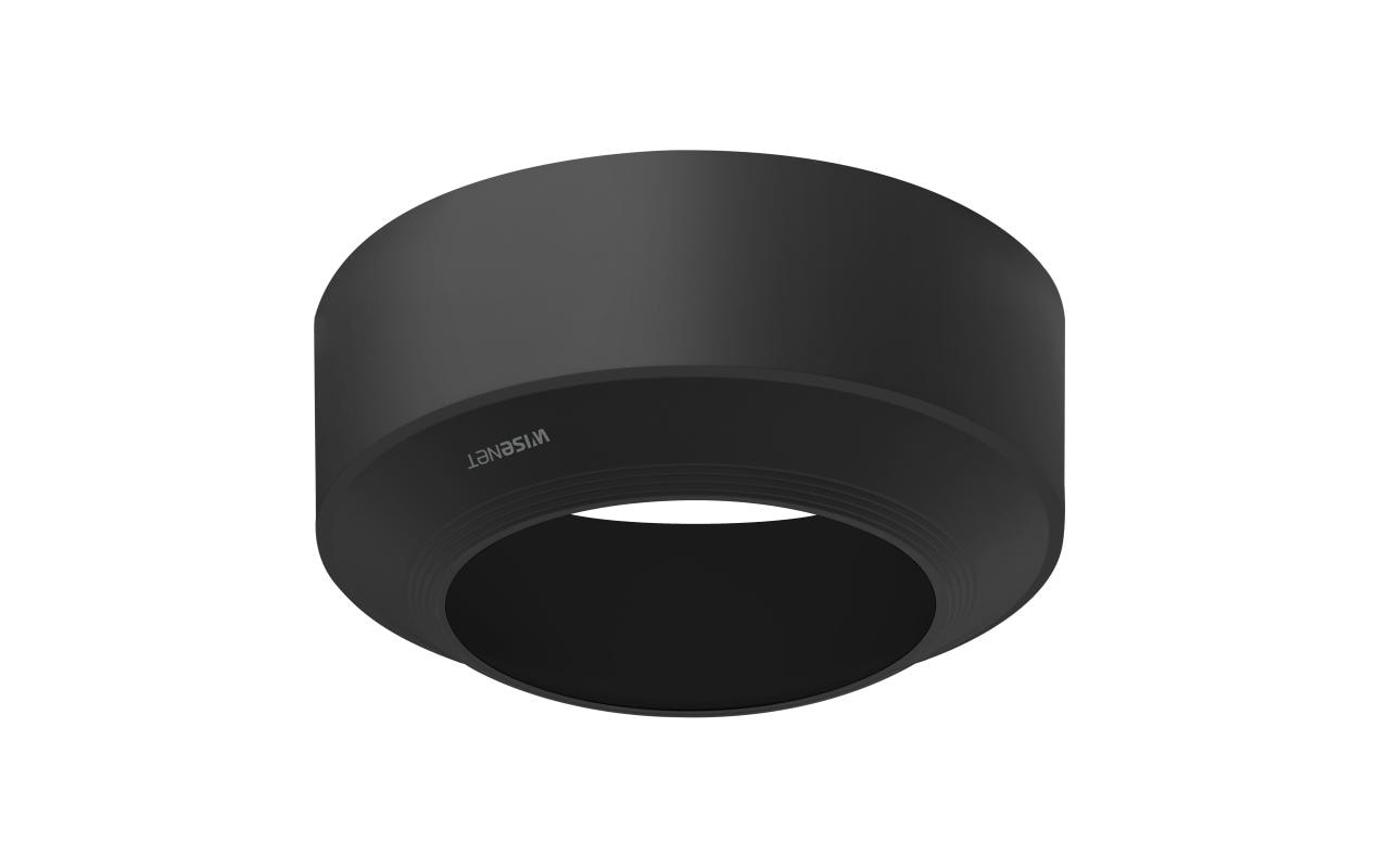 Hanwha SBC-160B Gehäuse – Schwarz – Ø 167 mm × 68 mm – Vandalenschutz – für XND-6081VZ und andere