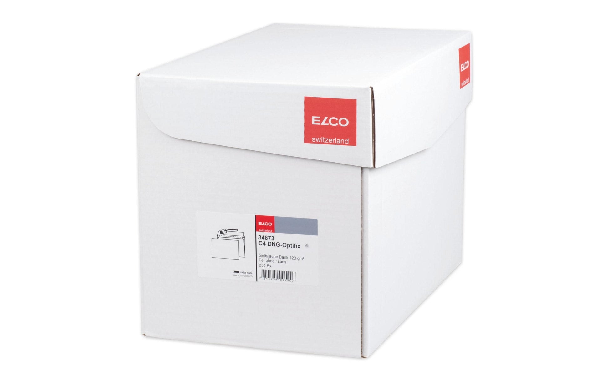 Elco Couvert C4, ohne Fenster, selbstklebend, gelb, 120 g/m² – 250 Stk.