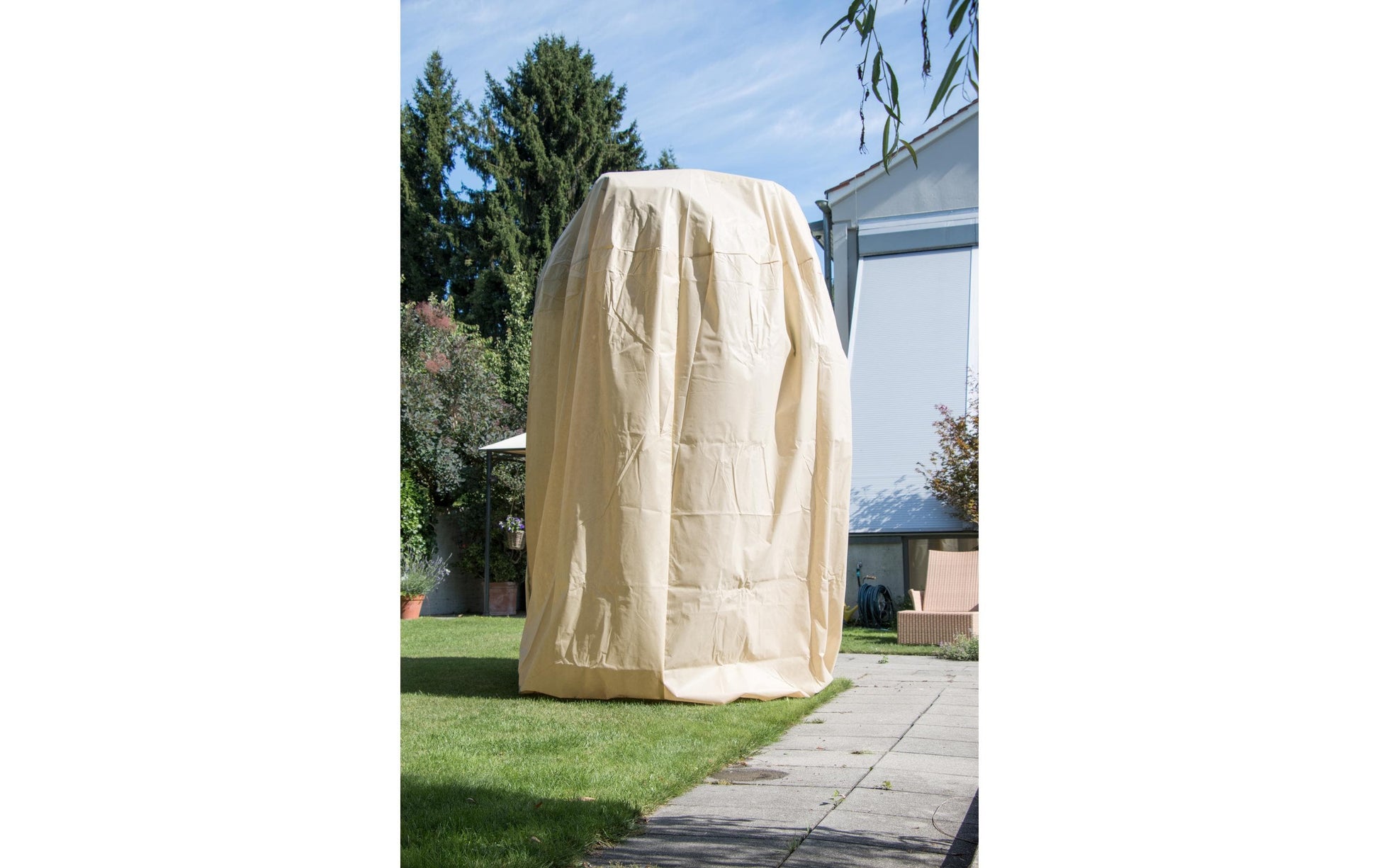 Colibri Winterschutzhaube, 250 cm × 250 cm × 350 cm, Vlies, Weiss, 70 g/m², atmungsaktiv – für Baum – 1 Stück
