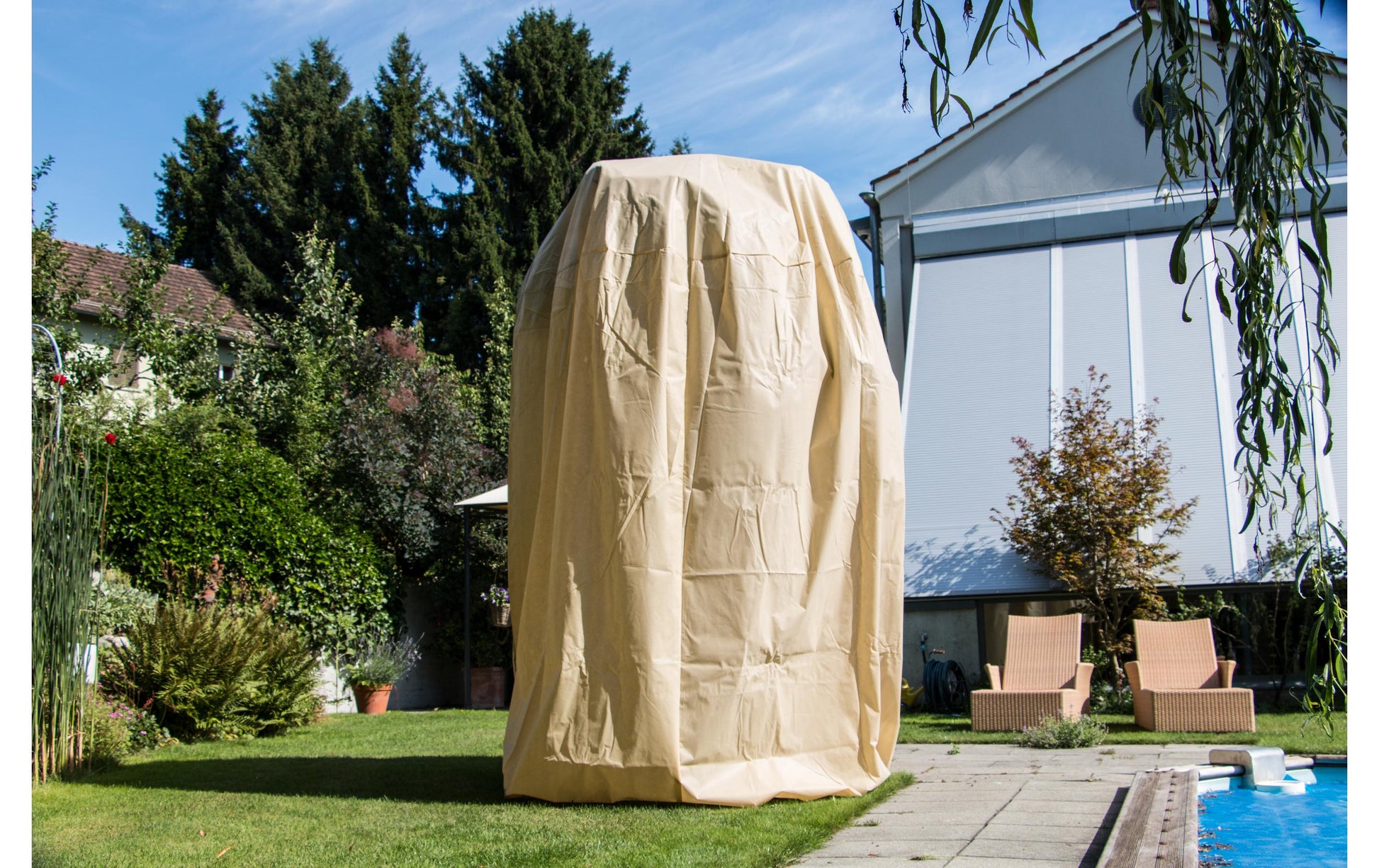Colibri Winterschutzhaube, 250 cm × 250 cm × 350 cm, Vlies, Weiss, 70 g/m², atmungsaktiv – für Baum – 1 Stück