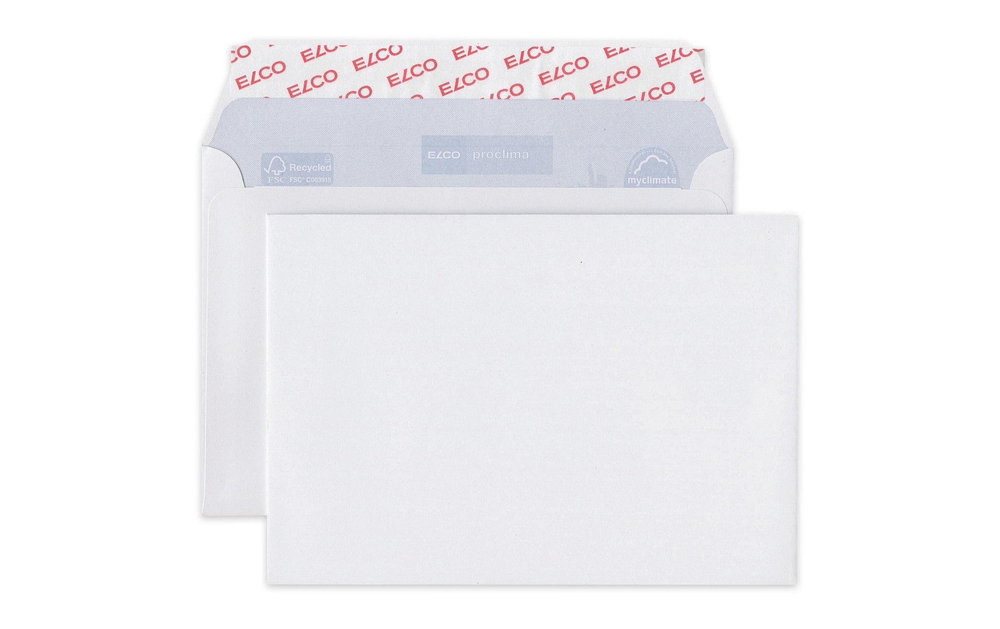 Elco Couvert C6, ohne Fenster, selbstklebend, weiss, 100 g/m², mit Innendruck – 50 Stk.
