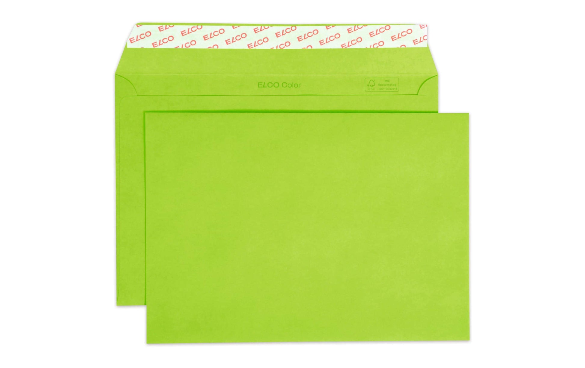 Elco Couvert C5, ohne Fenster, selbstklebend, intensivgrün, 100 g/m² – 250 Stk.