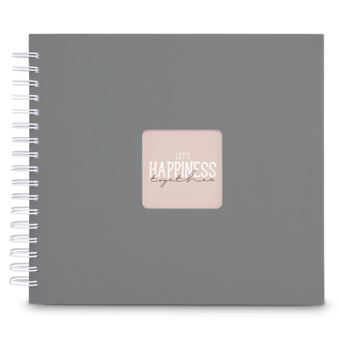 Hama Fine Art – Fotobuch, Spiralbindung, Weiss, 28 × 24 cm, Steingrau, mit Einstecktasche im Cover