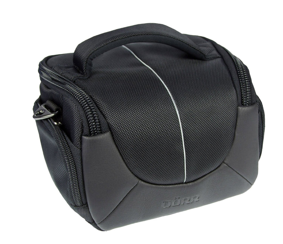 Dörr Yuma System 1 Schultertasche – Innenmasse 170 × 110 × 105 mm – für DSLR – Schwarz/Grau