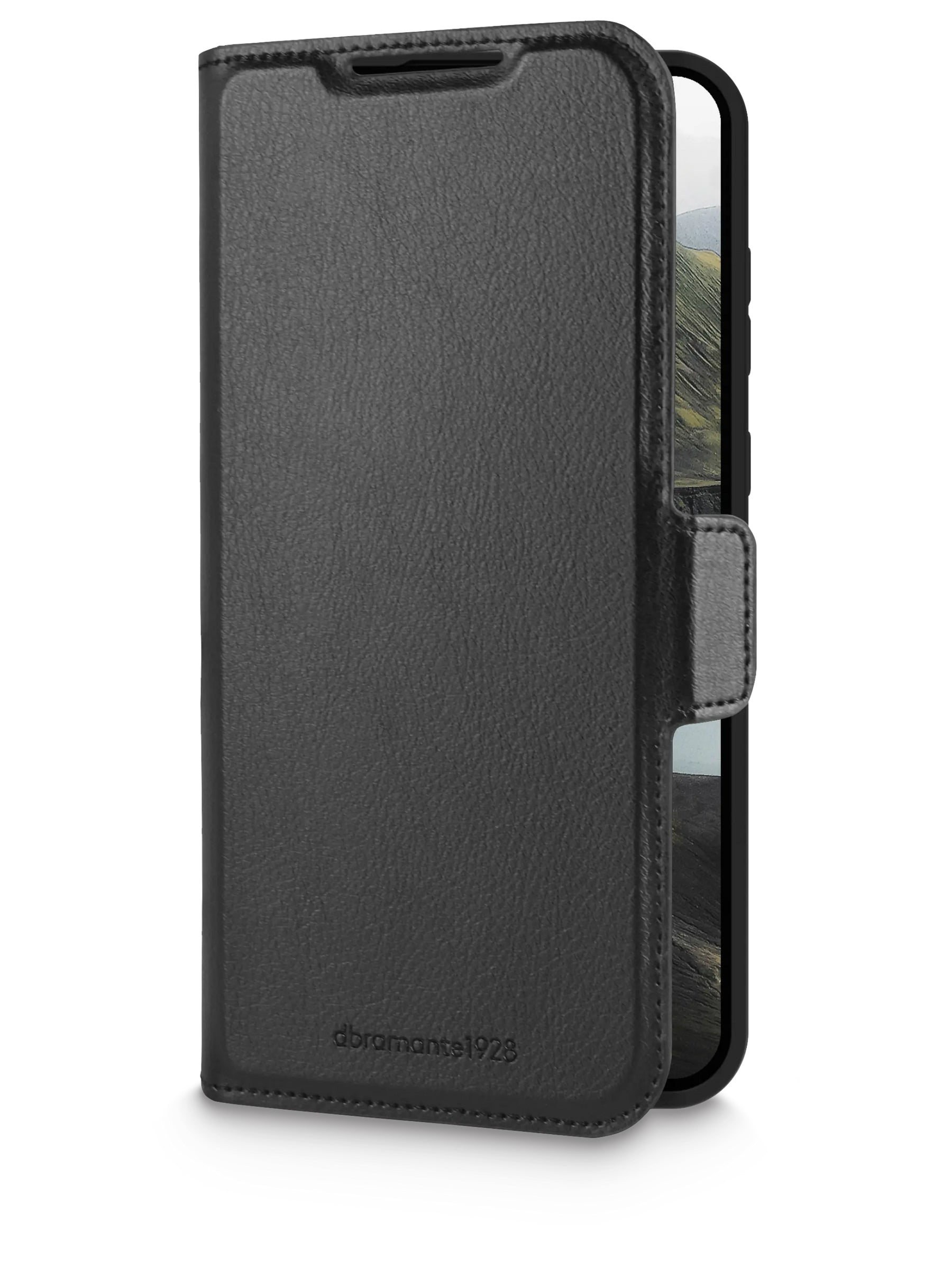 dbramante1928 Oslo Pro Wallethülle – für Samsung Galaxy A35 5G, 3 Kartenfächer, Leder+Kunststoff, Schwarz