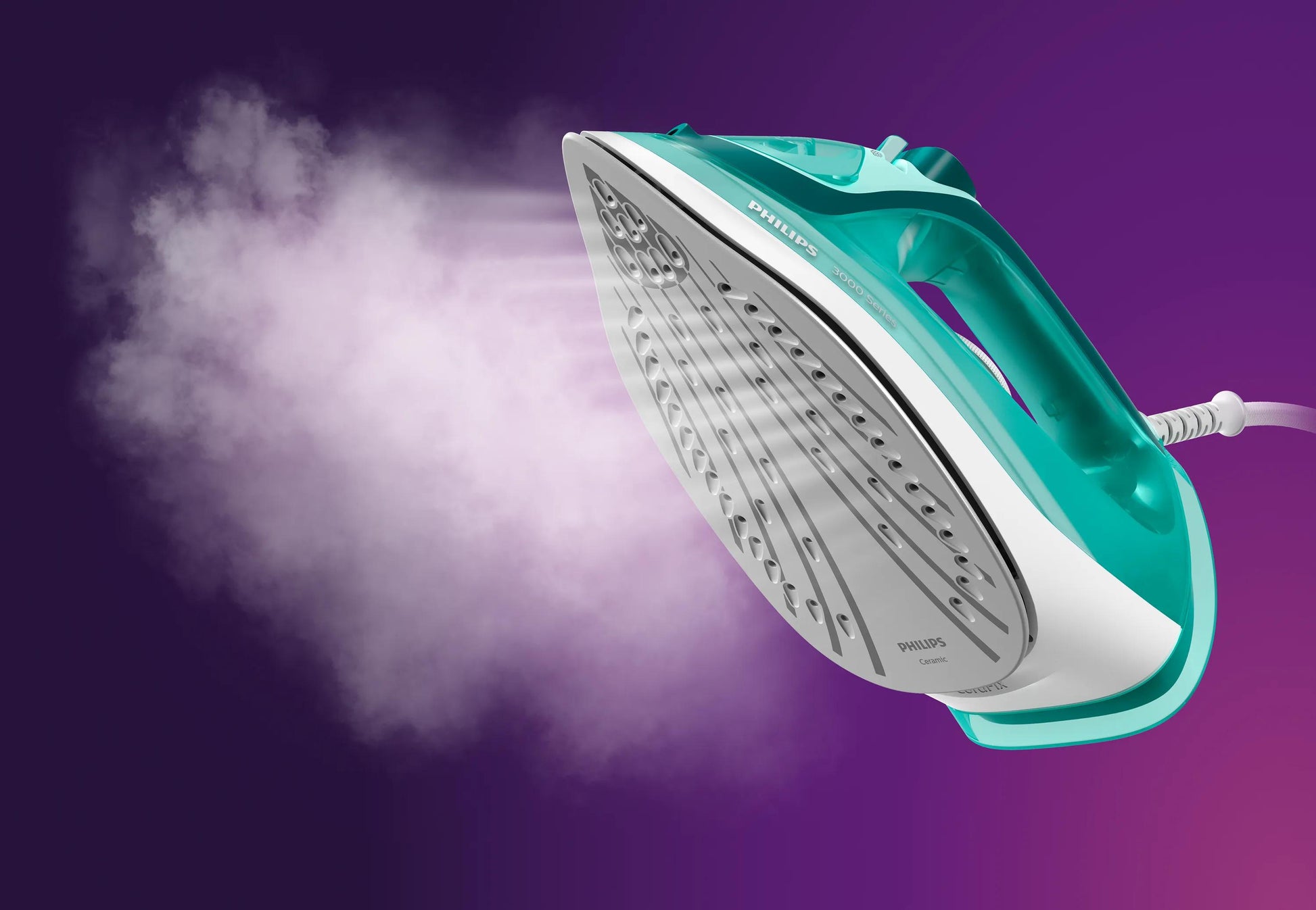 Philips Dampfbügeleisen 3000 Serie DST3030/70 – Keramik-Bügelsohle, 121 × 290 × 143 mm, 2400 W