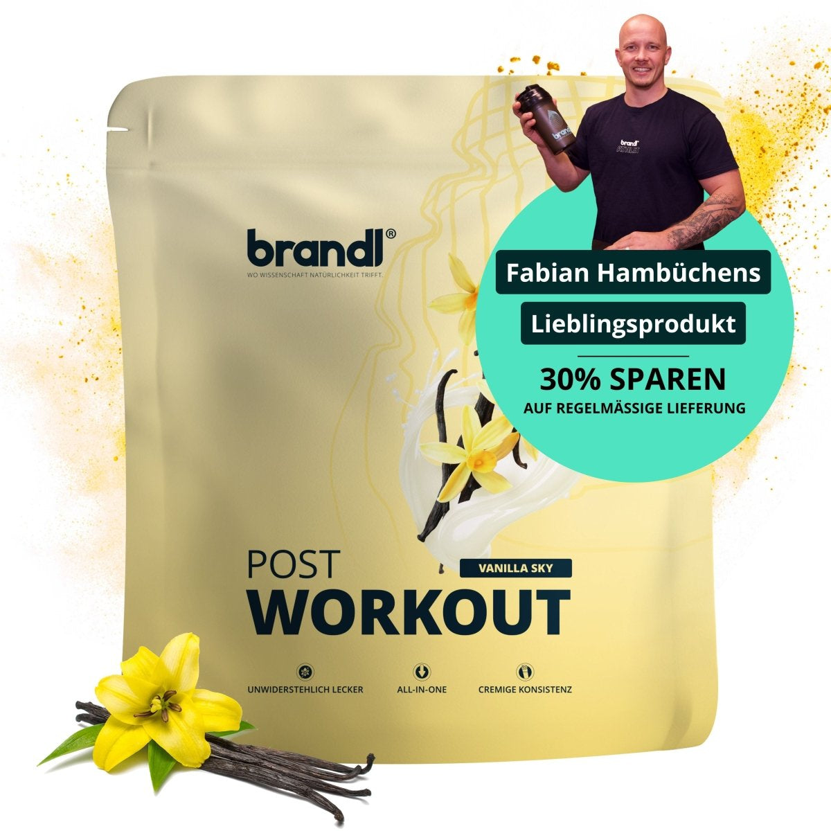 Brandl Nutrition Whey Protein Post Workout 2.0 Pulver Schokolade – 1 kg