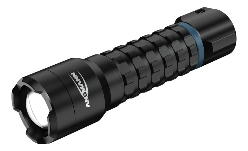 Ansmann Taschenlampe TS3000RF – 3'000 lm, 235 m, IPX4, USB-C, Akku 4'000 mAh – Schwarz