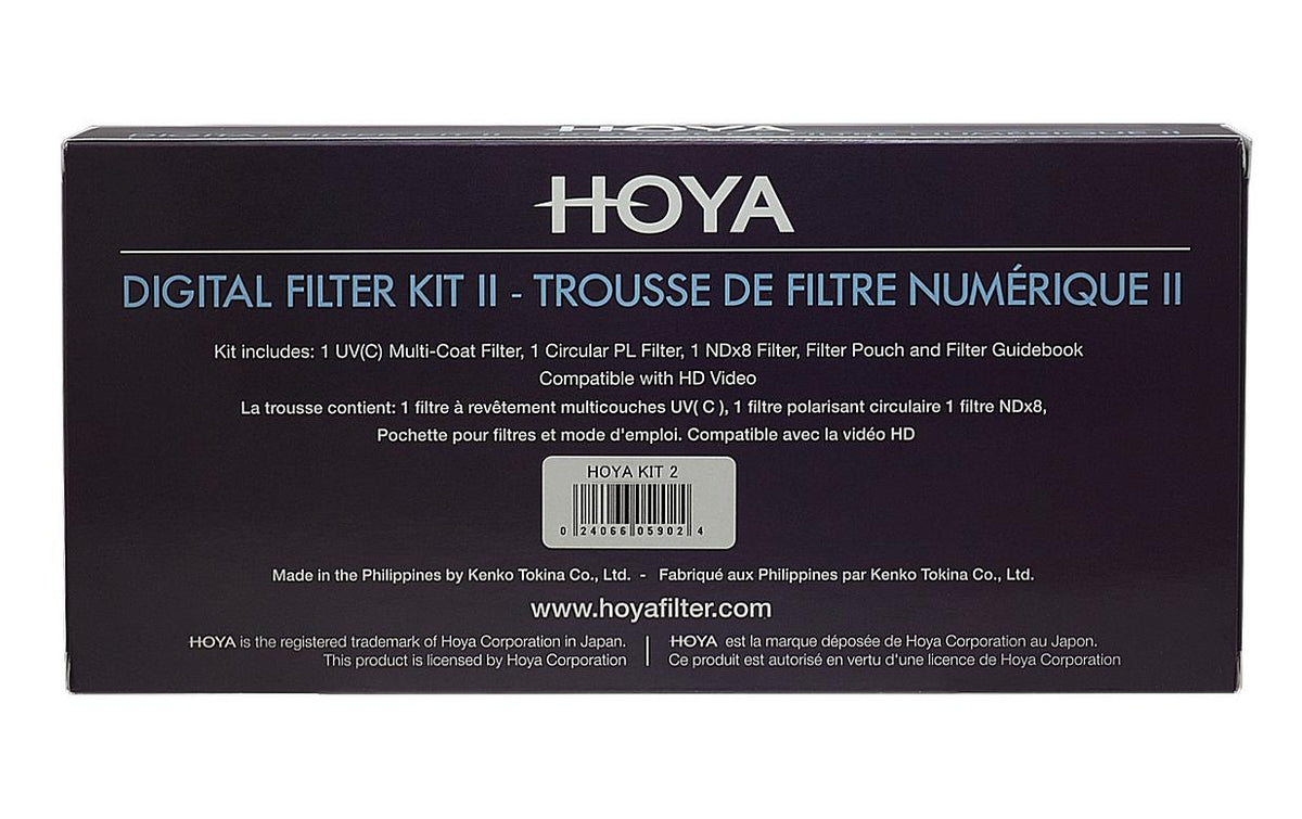 Hoya Digital Filter Kit II – UV, CIR-PL & ND8 – 37 mm
