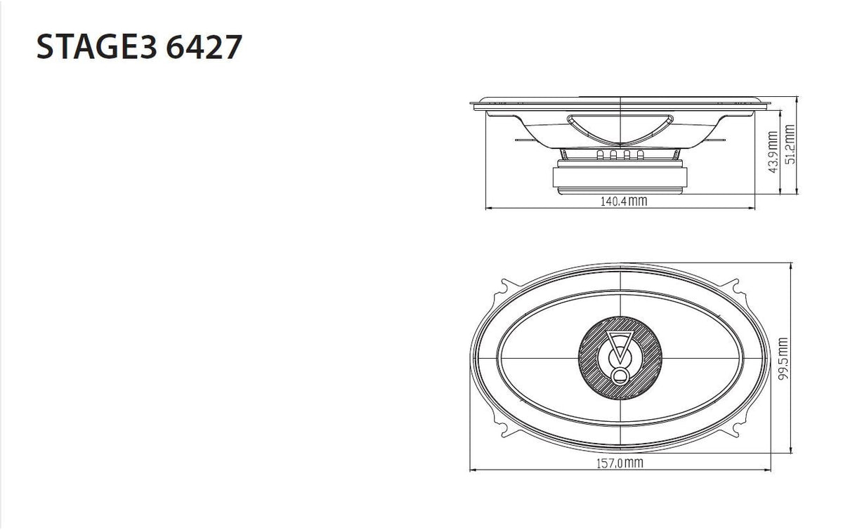 JBL STAGE3 6427 – Einbaulautsprecher – 2-Wege, 6,2"