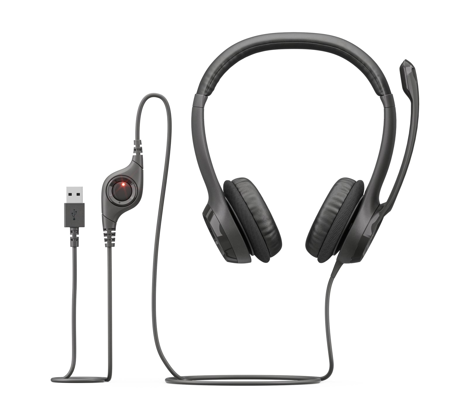 Logitech H390 – Duo Headset – USB‑A – Plug and Play – Schwarz