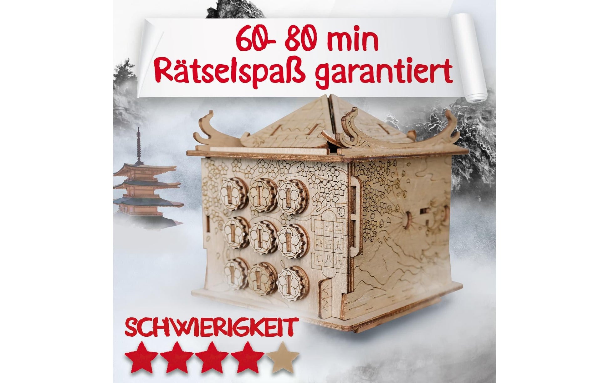 EscapeWelt House of the Dragon – Knobelbox, 1–4 Spieler, ab 14 Jahren, 90 Min., DE