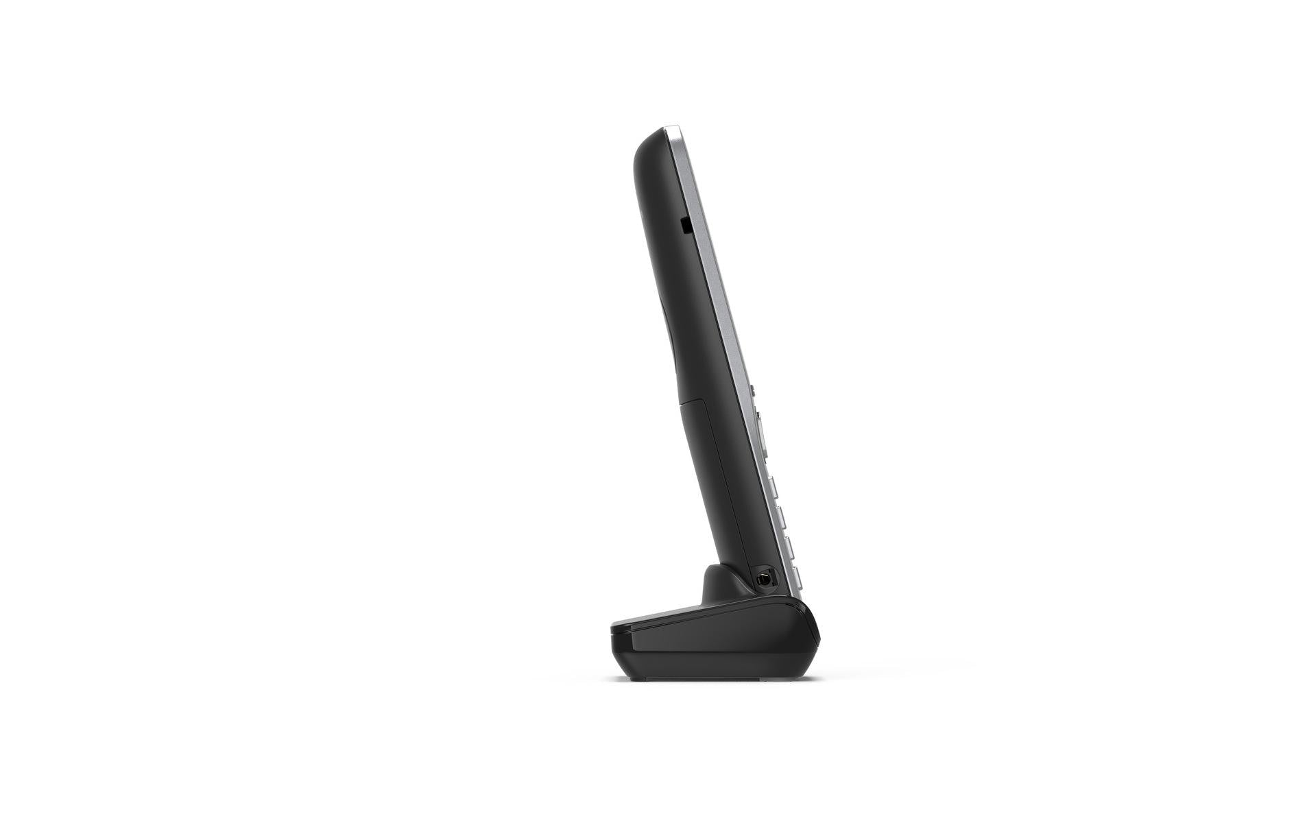 Gigaset Comfort 500 A Duo – mit Anrufbeantworter, inkl. 2 Mobilteile, Schwarz/Silber