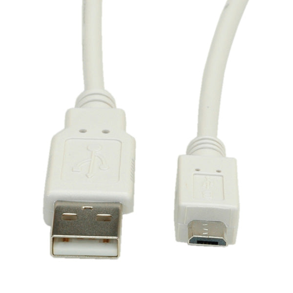 VALUE USB-A auf Micro-USB-B Kabel – USB 2.0 (480 Mbit/s) – 0,8 m – Weiss