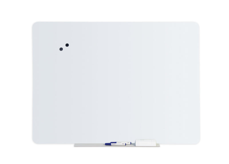 Bi-Office Whiteboard – 150 × 120 cm, Glas, magnetisch, inkl. Stiftablage