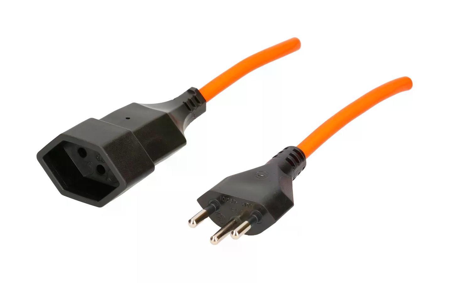 Max Hauri AG Max Hauri Verlängerungskabel – T12–T13, 10 m, 3×1,5 mm², H05VV-F, Orange