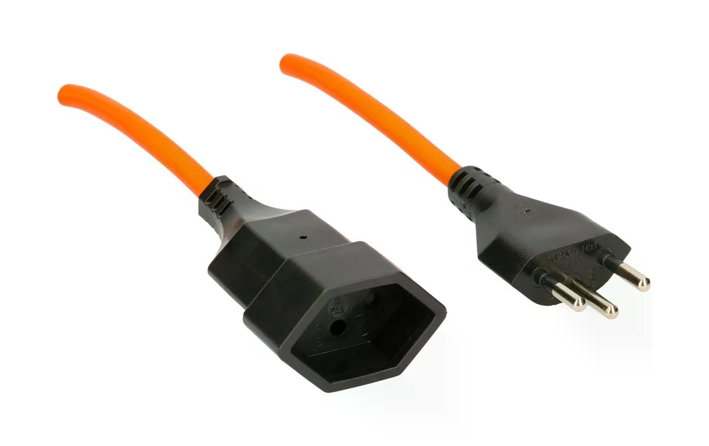 Max Hauri AG Max Hauri Verlängerungskabel – T12–T13, 10 m, 3×1,5 mm², H05VV-F, Orange