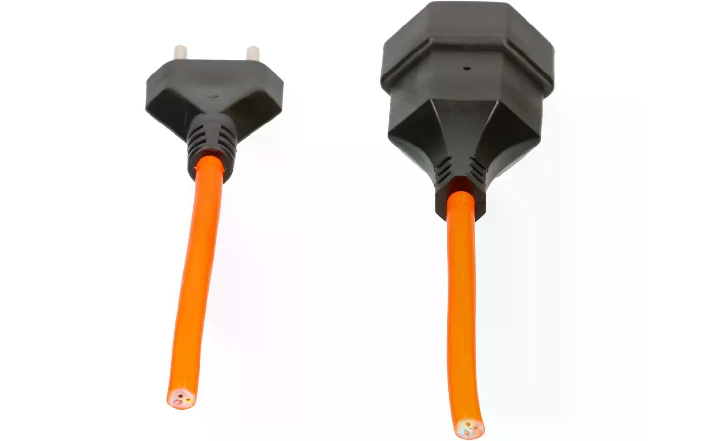 Max Hauri AG Max Hauri Verlängerungskabel – T12–T13, 25 m, mit Kinderschutz, 3×1,5 mm², Orange