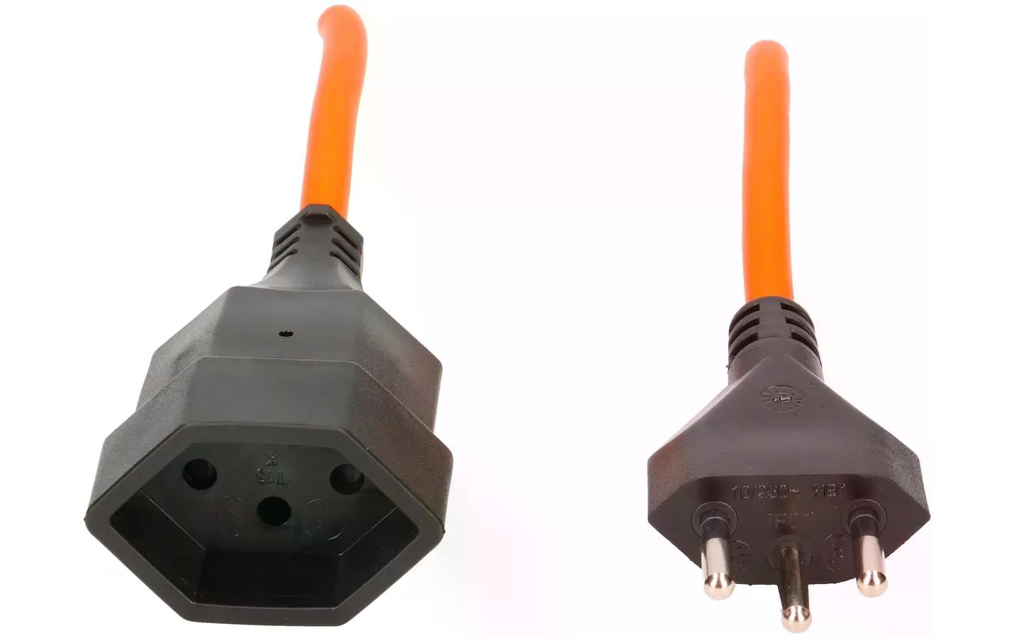 Max Hauri AG Max Hauri Verlängerungskabel – T12–T13, 10 m, 3×1,5 mm², H05VV-F, Orange