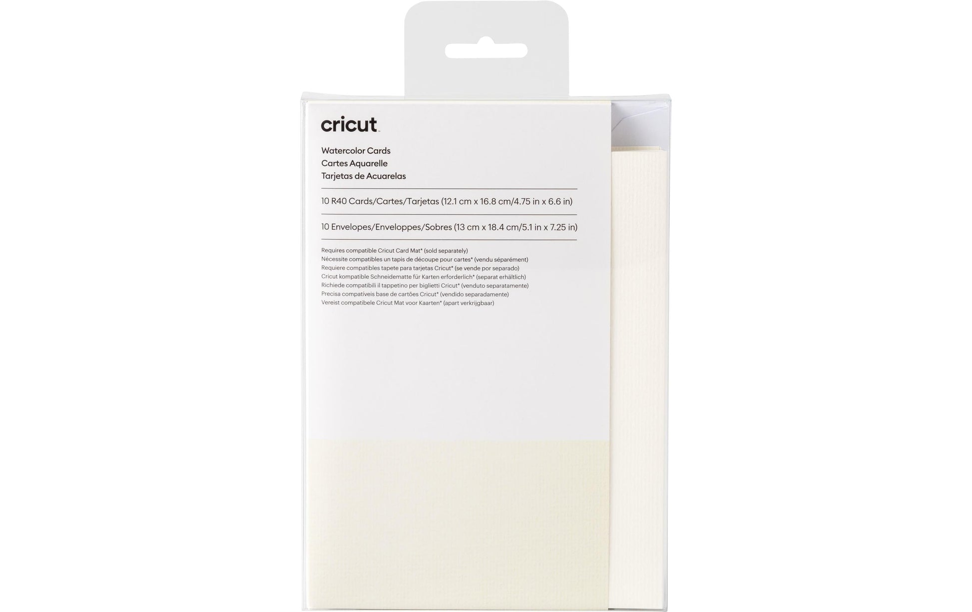 Cricut Grusskarten – 123 × 167 mm, mit Couvert, Elfenbein – 20 Stk