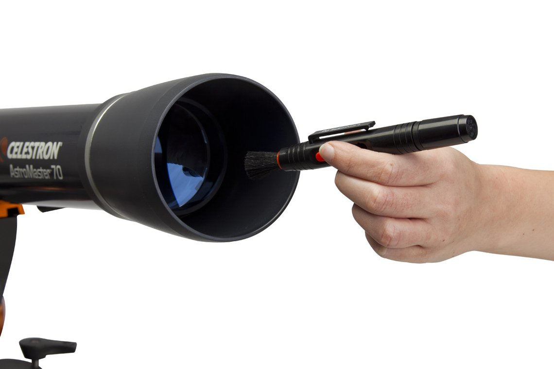 Celestron Reinigungsstift – mit Bürste – für Objektive, Glas – Schwarz