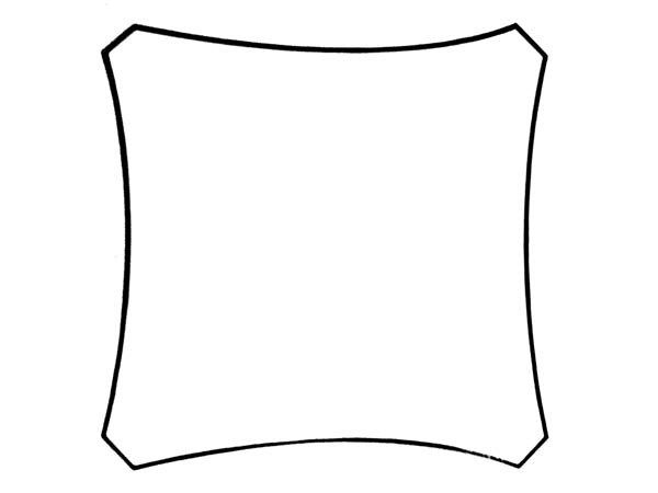 Perel Sonnensegel – 360 × 360 cm – Polyethylen (PE), beige