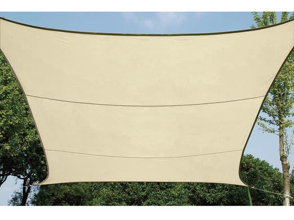 Perel Sonnensegel – 360 × 360 cm – Polyethylen (PE), beige