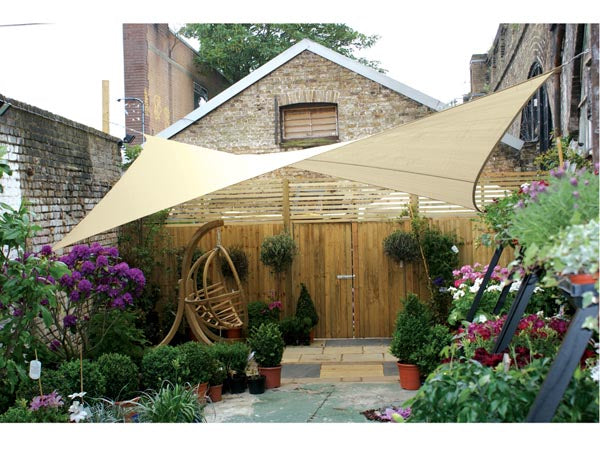Perel Sonnensegel – 360 × 360 cm – Polyethylen (PE), beige
