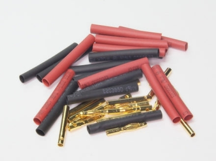 EP Product Stecker/Buchse – 2 mm, Gold, 10er Pack, Schwarz/Gold/Rot