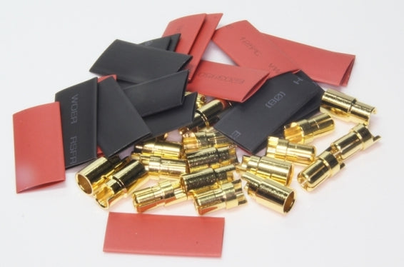 EP Product Stecker, Ø 6 mm, 10er-Pack, schwarz/gold/rot