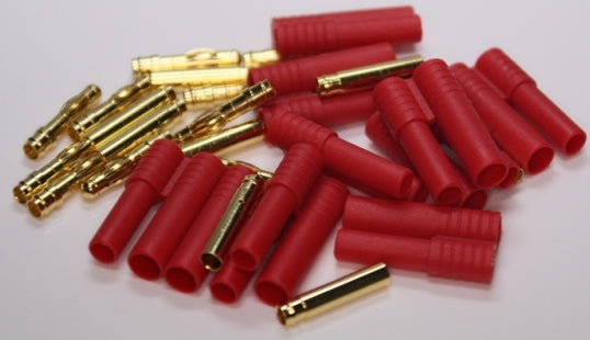 EP Product Adapterkabel, HXT 4 mm Stecker/Buchse mit Gehäuse – Gold/Rot