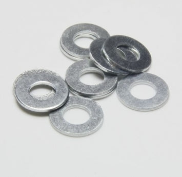 EP Product Unterlegscheibe – Ø 8 × 0,8 mm, Ø innen 3,4 mm, Stahl, verzinkt, Silber, 10 Stk.