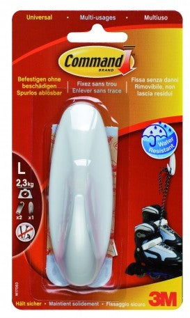 3M Command Haken – Kunststoff – Weiss – 2,2 kg