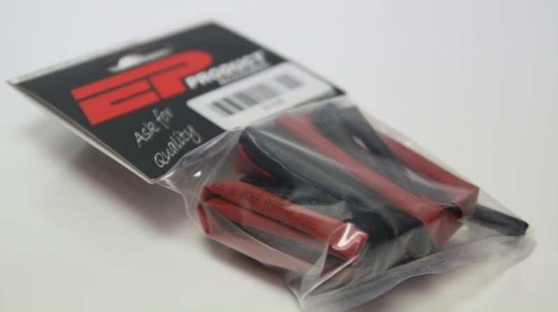 EP Product EP Schrumpfschlauch-Set, Polyolefin, Ø 4 mm × 1 m – Schwarz/Rot