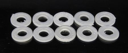 EP Product Unterlegscheibe – Ø 8 × 0,9 mm, Ø innen 3 mm, Nylon, Transparent, 10 Stk.