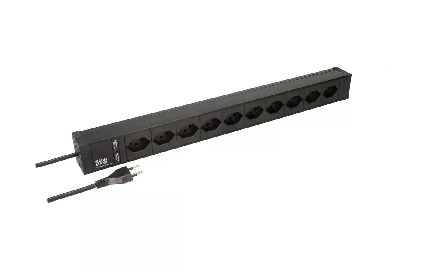 Bachmann Rack-PDU – Rack 1U, 10×T13, T13 Eingang, 2 m