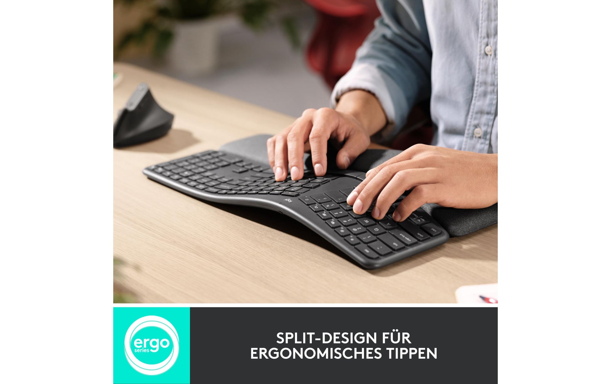 Logitech Ergo K860 – Tastatur, kabellos (Bluetooth/2,4 GHz) – für Windows & macOS