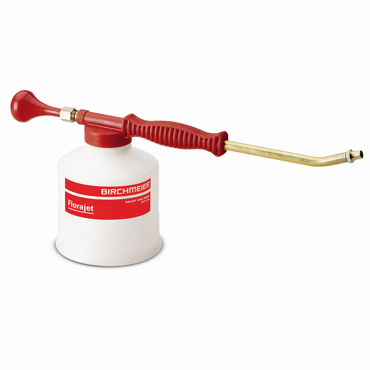 Birchmeier Sprühflasche Florajet – 1 l, transparent/weiss/rot, Messing/Kunststoff