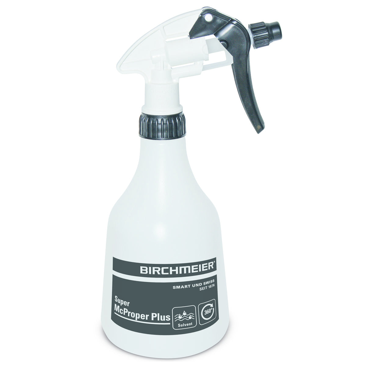 Birchmeier Drucksprüher Super McProper Plus – 0,5 l, Kunststoff, transparent, schwarz, weiss