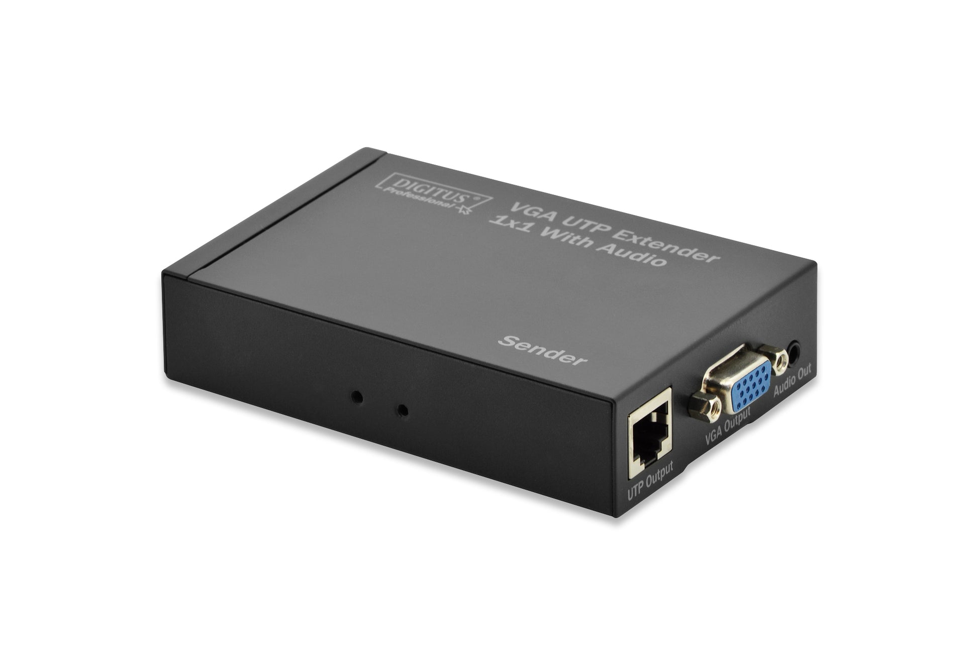 Digitus AV-Sender & Empfänger – 1920×1200, 300 m, Cat5, VGA (D-Sub), 3,5 mm – Schwarz