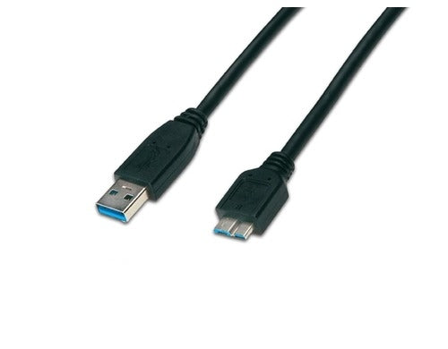 Wirewin USB-A auf Micro-USB-B Kabel – USB 3.2 Gen 1 (5 Gbit/s) – 5 m – Schwarz