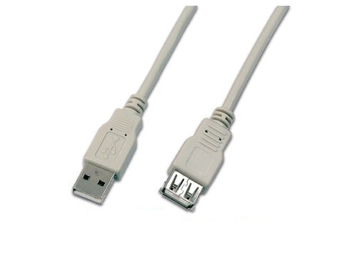 Wirewin USB-A Verlängerungskabel (Stecker auf Buchse) – USB 2.0 (480 Mbit/s) – 0,3 m – Grau