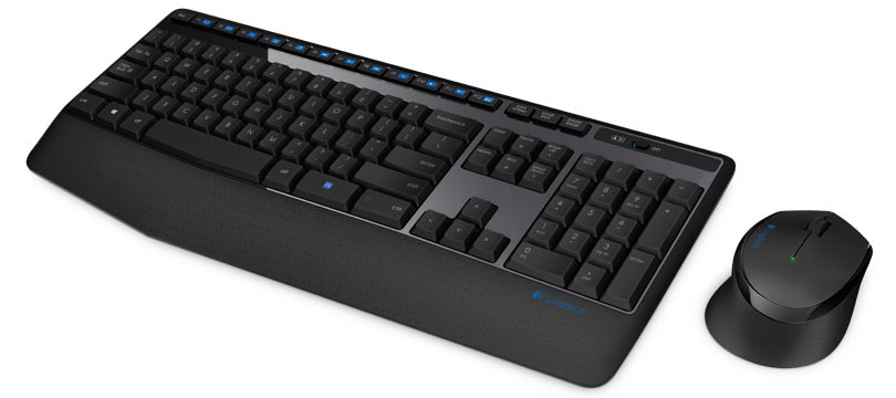 Logitech MK345 – Tastatur- und Maus-Set – 2,4 GHz USB-A (Empfänger) – QWERTY (US-INT) – Schwarz